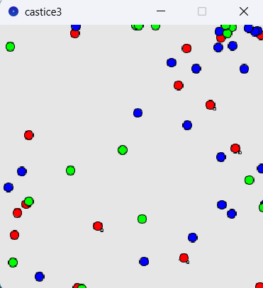 Primitivní simulace částic